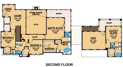 Floorplan 2 for House Plan #5445-00137