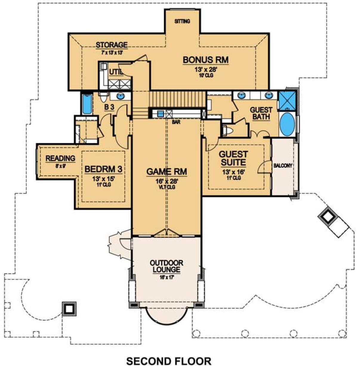 Floorplan 2 for House Plan #5445-00139