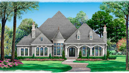 4 Bed, 3 Bath, 4956 Square Foot House Plan - #5445-00141
