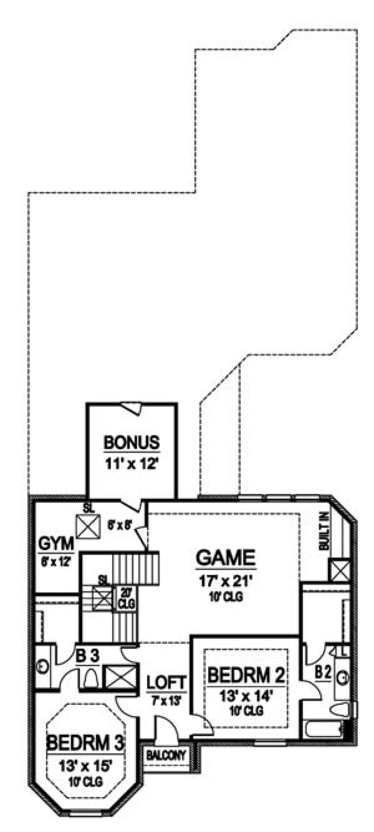 Floorplan 2 for House Plan #5445-00142
