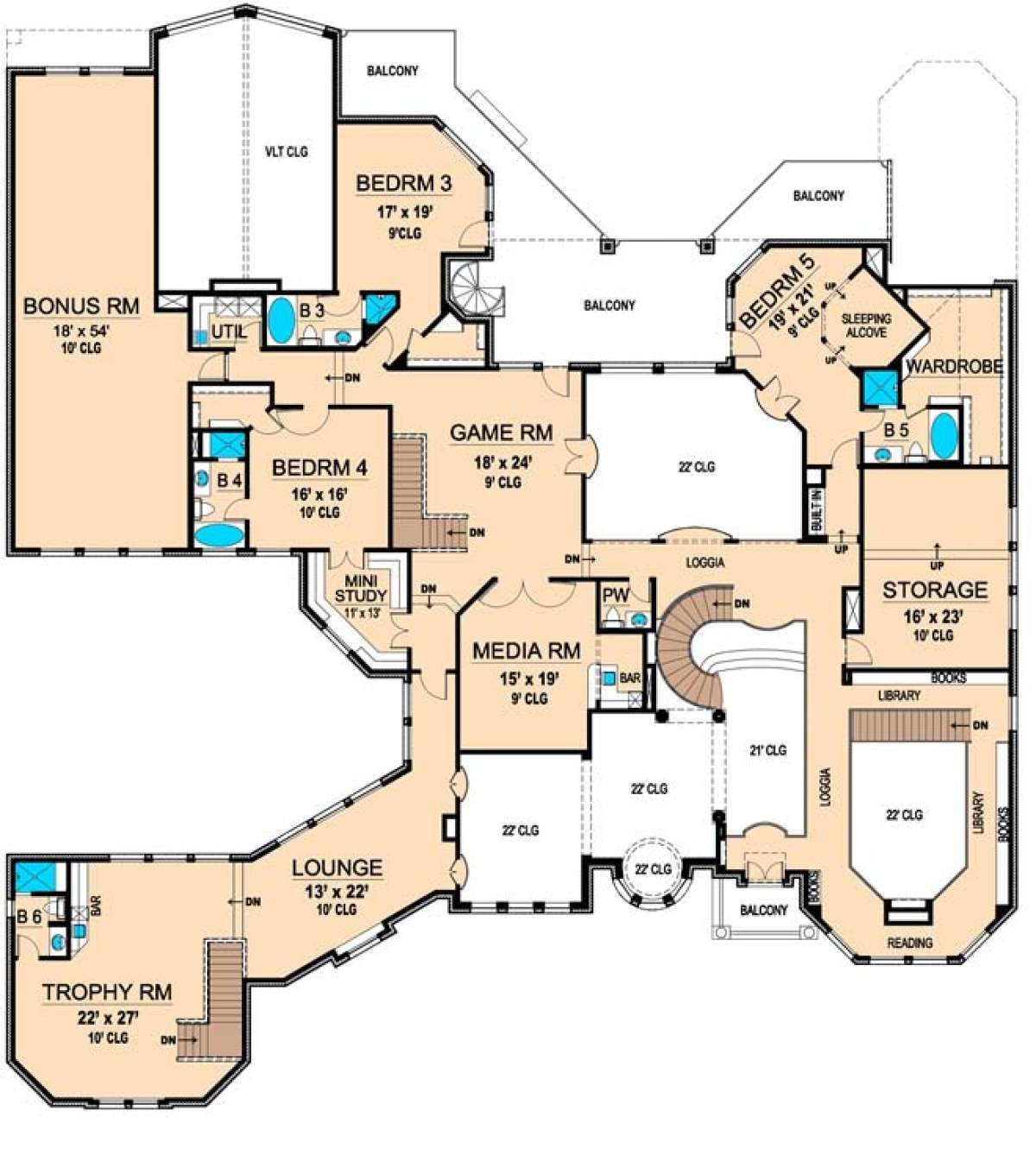 Floorplan 2 for House Plan #5445-00143