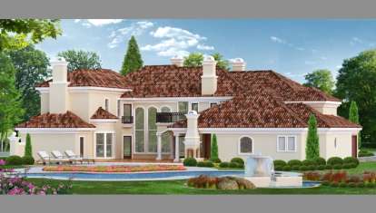 Mediterranean House Plan #5445-00146 Elevation Photo