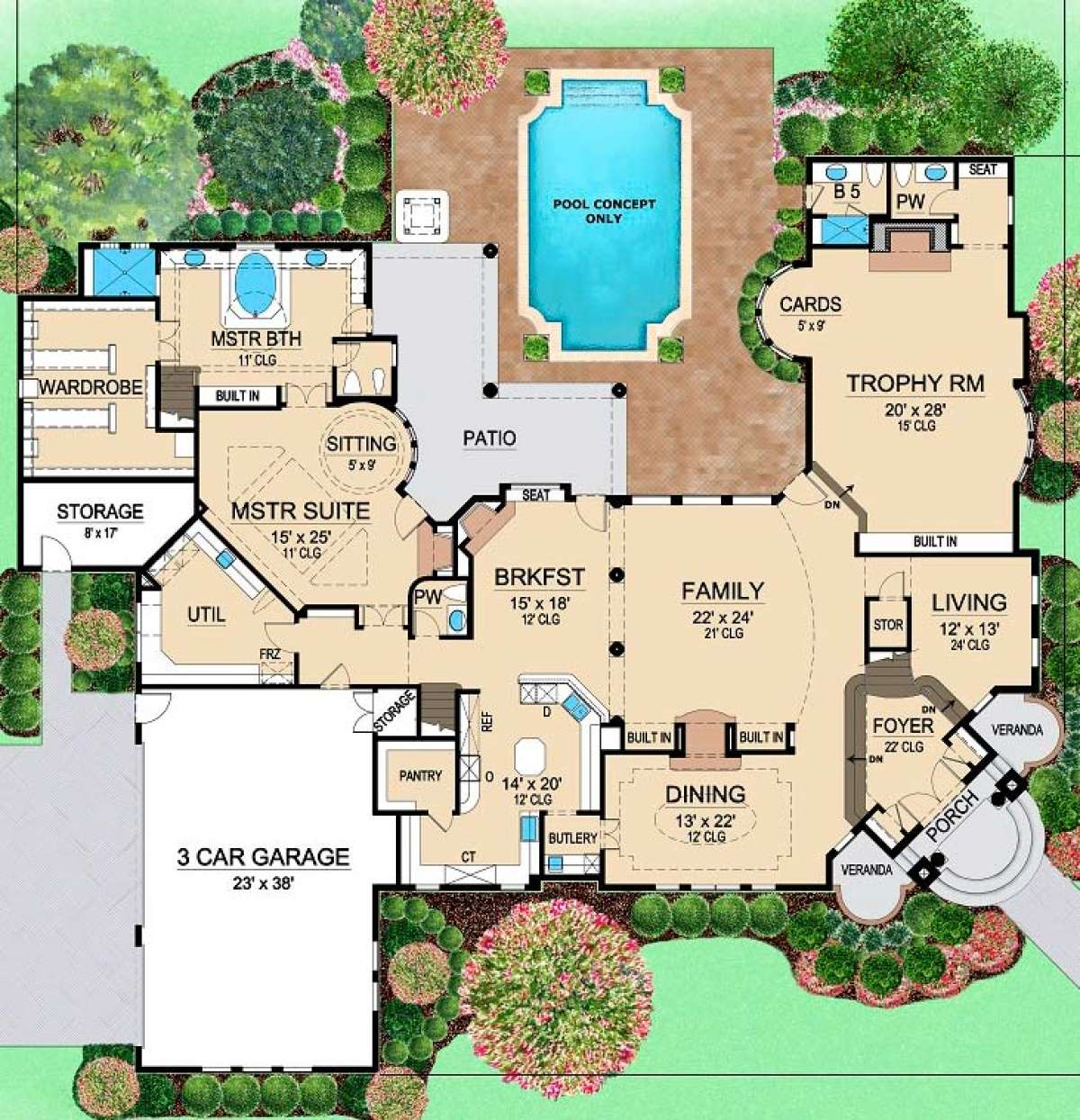 Floorplan 1 for House Plan #5445-00146