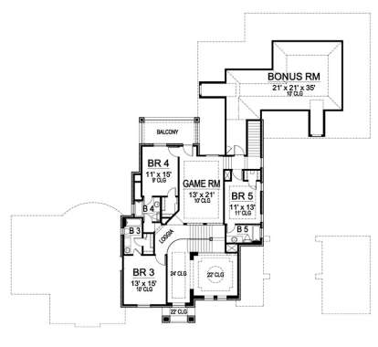 Floorplan 2 for House Plan #5445-00147