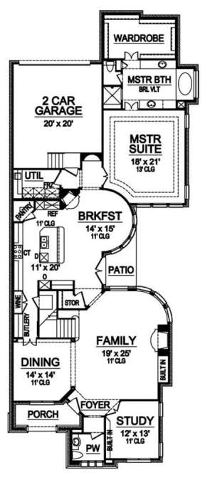 Floorplan 1 for House Plan #5445-00149
