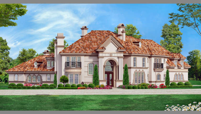 Luxury House Plan #5445-00153 Elevation Photo