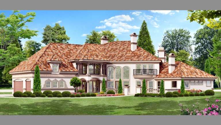 Luxury House Plan #5445-00153 Elevation Photo