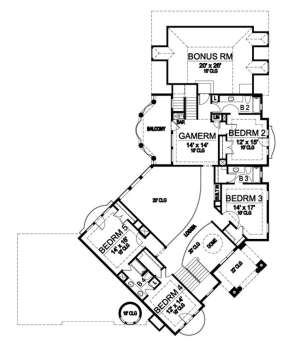 Floorplan 2 for House Plan #5445-00153
