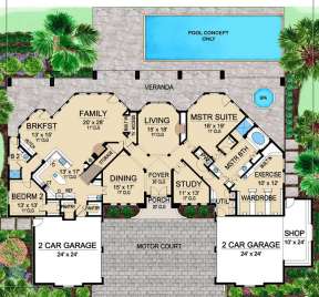 Floorplan 1 for House Plan #5445-00155