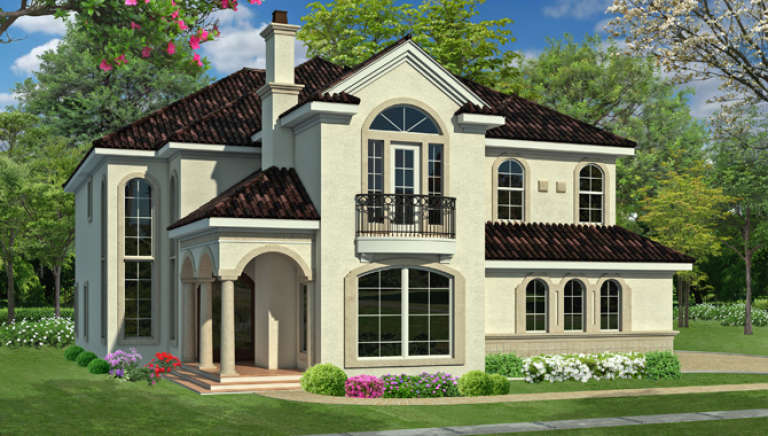 Luxury House Plan #5445-00156 Elevation Photo