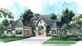 Luxury House Plan #5445-00157 Elevation Photo