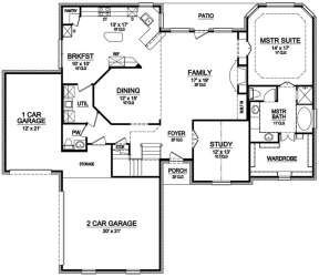 Floorplan 1 for House Plan #5445-00159