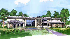 Contemporary House Plan #5445-00161 Elevation Photo