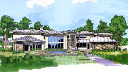 3 Bed, 4 Bath, 4532 Square Foot House Plan - #5445-00161