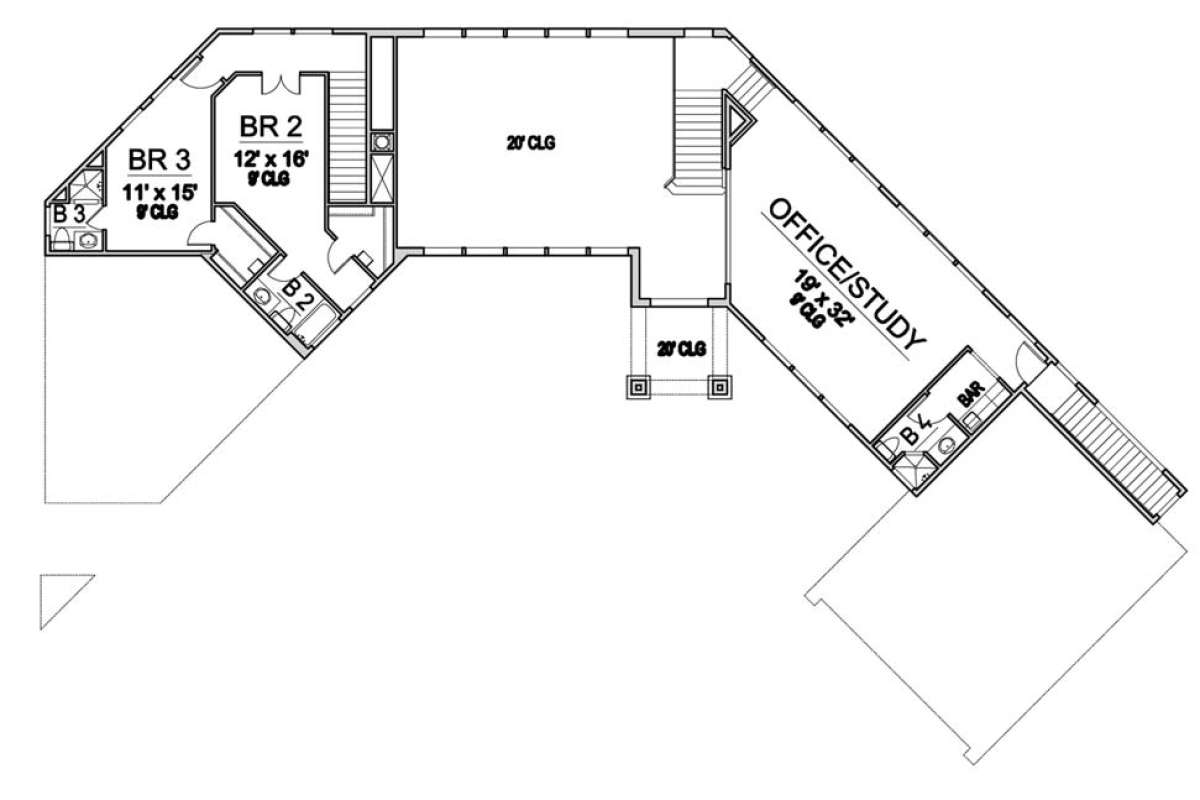 Floorplan 2 for House Plan #5445-00161