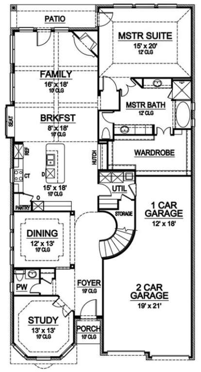 Floorplan 1 for House Plan #5445-00166