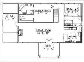Main Floor for House Plan #039-00320