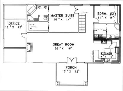 Main Floor for House Plan #039-00320