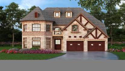 Luxury House Plan #5445-00167 Elevation Photo