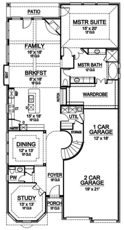 Floorplan 1 for House Plan #5445-00167