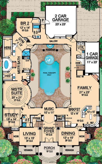 Floorplan 1 for House Plan #5445-00169