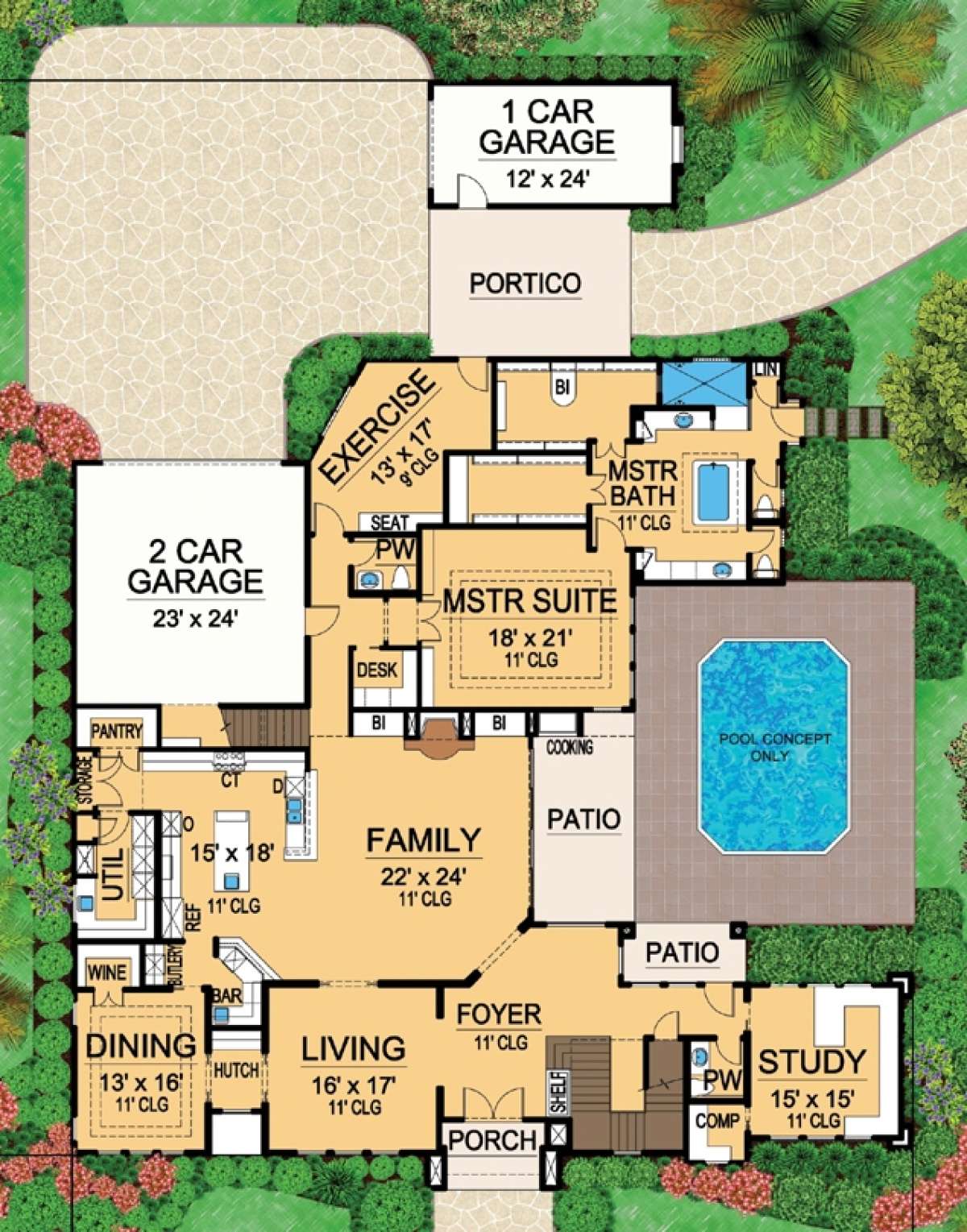 Floorplan 1 for House Plan #5445-00171