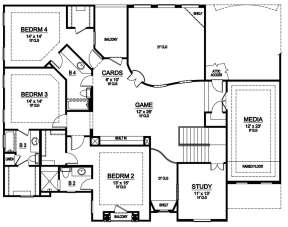 Floorplan 2 for House Plan #5445-00172