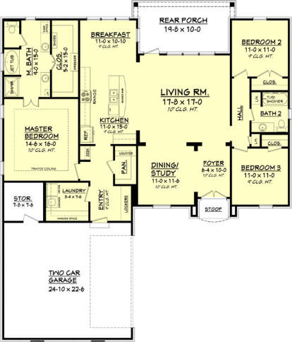 Main Floor for House Plan #041-00090