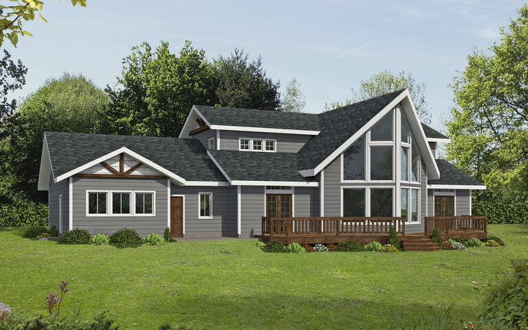 House Plan House Plan #1651 Angled Front Elevation