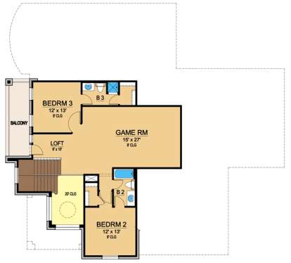 Floorplan 2 for House Plan #5445-00175