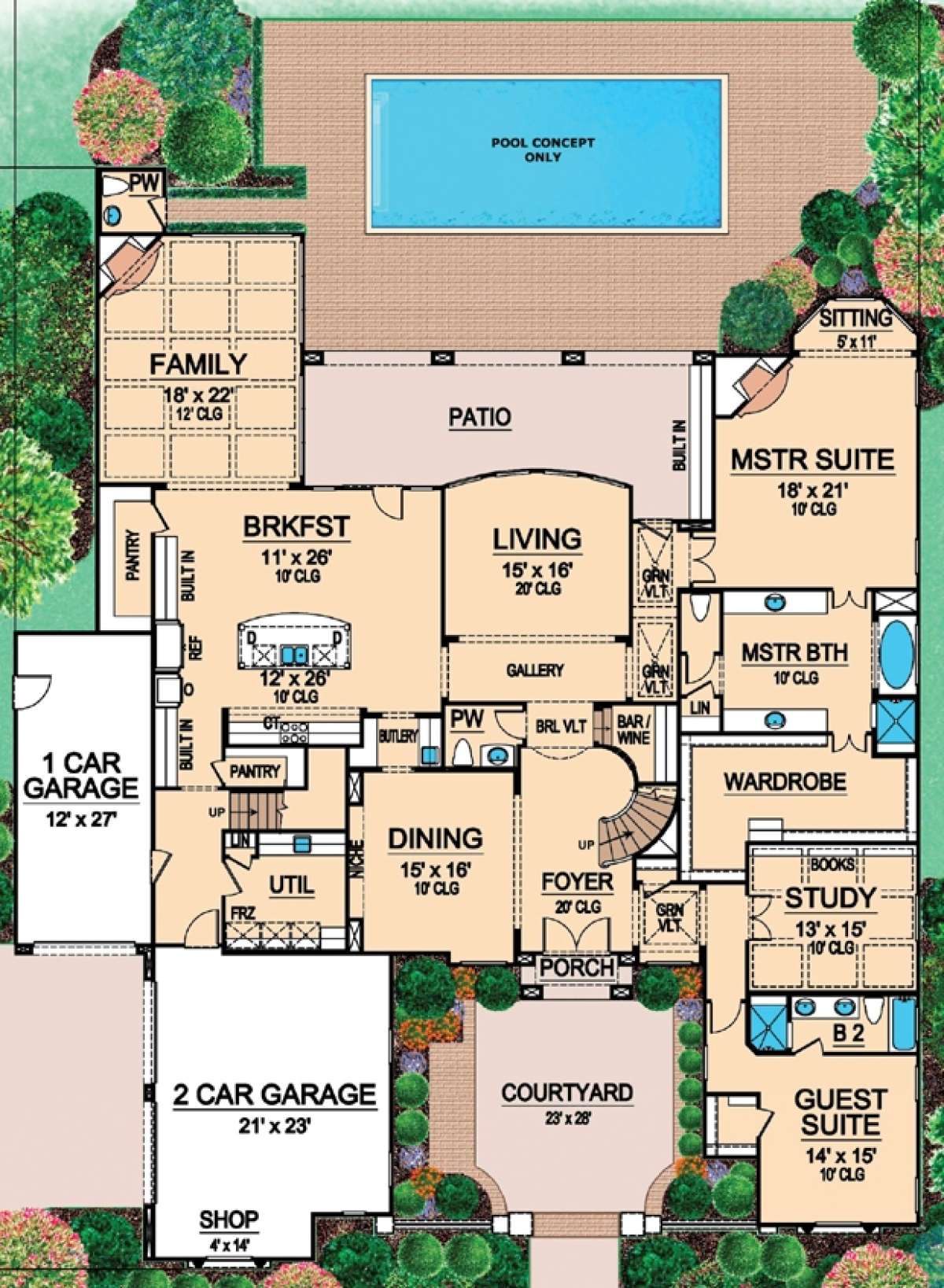 Floorplan 1 for House Plan #5445-00177