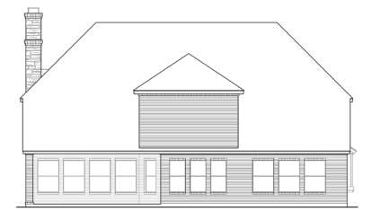 European House Plan #5445-00179 Elevation Photo