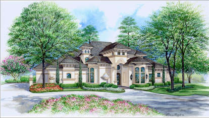 Luxury House Plan #5445-00181 Elevation Photo