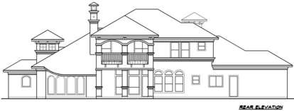 Luxury House Plan #5445-00181 Elevation Photo