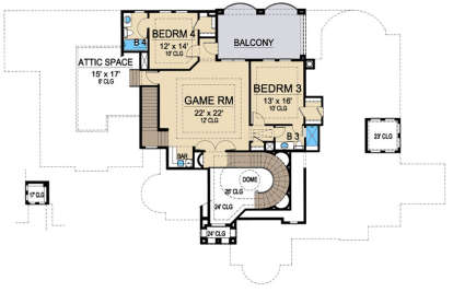 Floorplan 2 for House Plan #5445-00181
