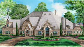 Luxury House Plan #5445-00183 Elevation Photo