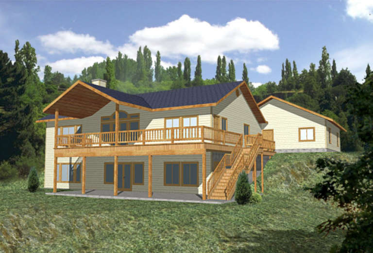 House Plan House Plan #1652 Rear Elevation