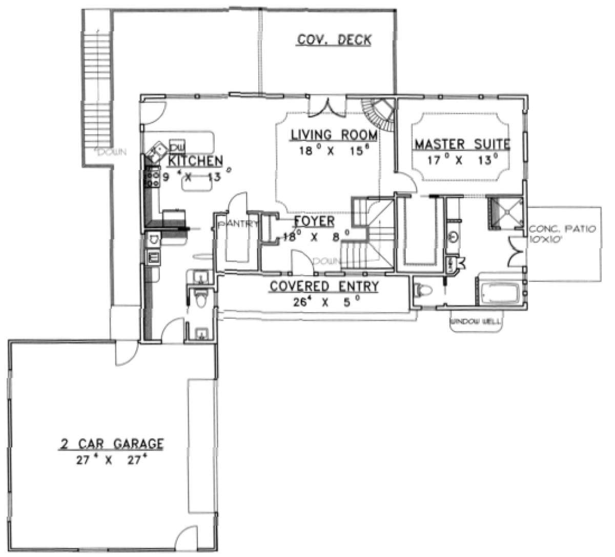 Main Floor for House Plan #039-00322