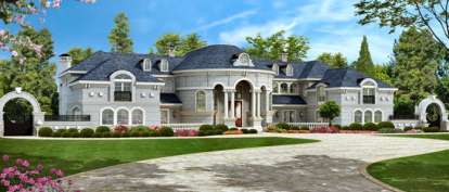 6 Bed, 7 Bath, 10639 Square Foot House Plan - #5445-00188