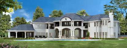 Luxury House Plan #5445-00188 Elevation Photo