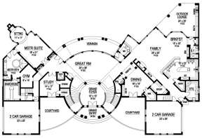 Floorplan 1 for House Plan #5445-00188