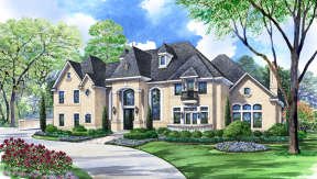 Luxury House Plan #5445-00189 Elevation Photo