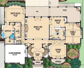 Floorplan 1 for House Plan #5445-00189