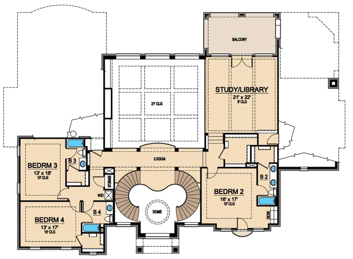 Floorplan 2 for House Plan #5445-00189