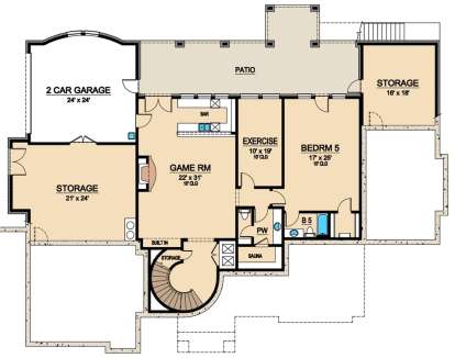 Floorplan 3 for House Plan #5445-00189