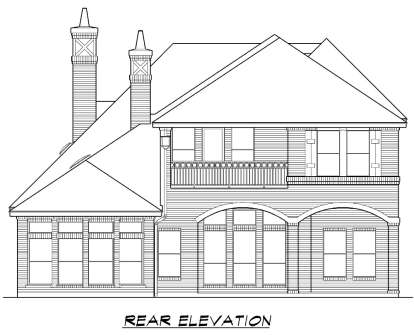 Luxury House Plan #5445-00191 Elevation Photo