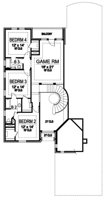 Floorplan 2 for House Plan #5445-00191