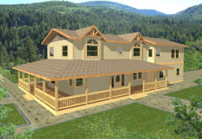 Country House Plan #039-00323 Elevation Photo