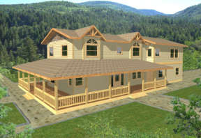 Country House Plan #039-00323 Elevation Photo