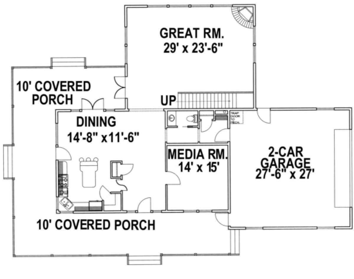 First Floor for House Plan #039-00323